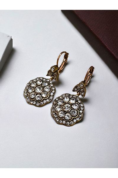 FAYRA ACCESSORIES أقراط مرصعة بالألماس من حجر الكريستال