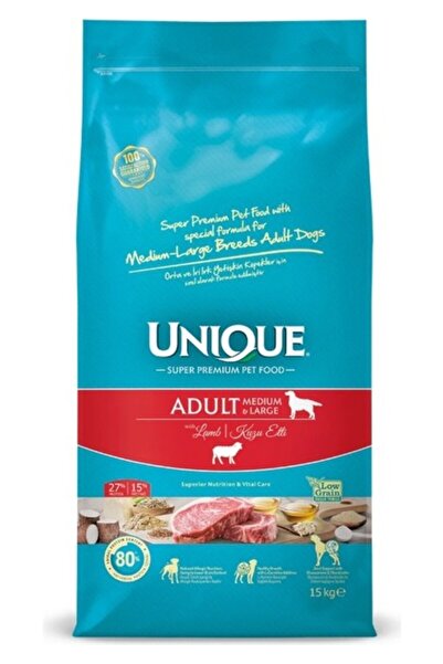 Unique Orta ve Iri Irk Yetişkin Köpek Maması Kuzu Etli 15 kg