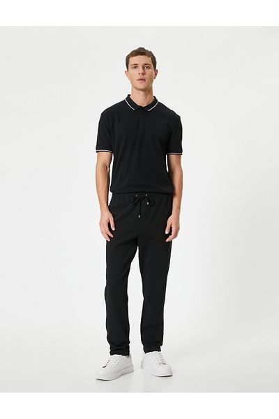 Koton White Men's Slim Fit Polo T-Shirt