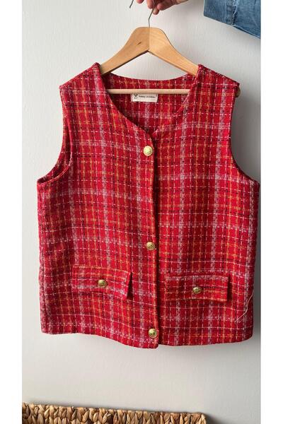 HC Happy Children Kırmızı Şanel Anne Yeleği