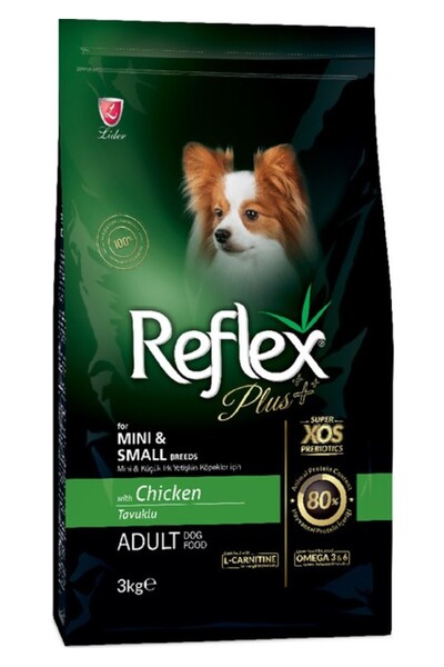 Reflex Plus Küçük & Mini Irk Tavuklu Yetişkin Köpek Maması 3 Kg