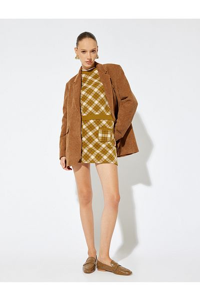 Koton Green Women's Mini Knit Skirt