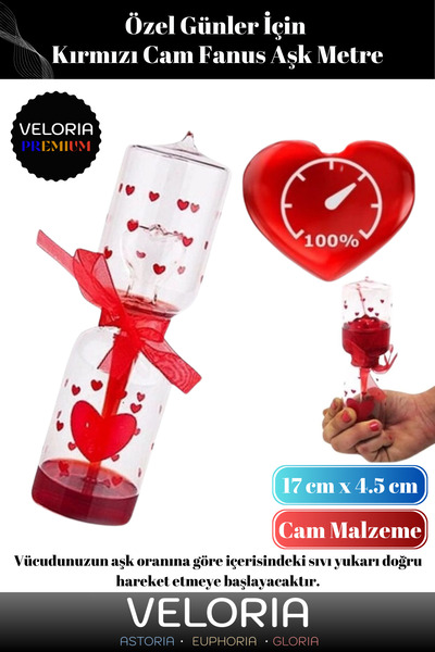 Veloria Premium Seri Dekoratif Sevgililer Günü Hediyesi Kaliteli Cam Fanusta ...