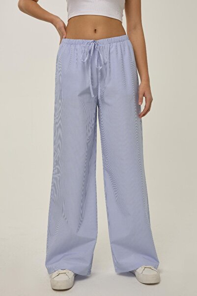 Hiccup Бавовняні штани з еластичним поясом і смужками