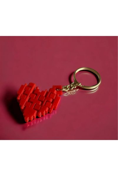 DLC3DDESIGN 1Pc Red Moving Heart Keychain
