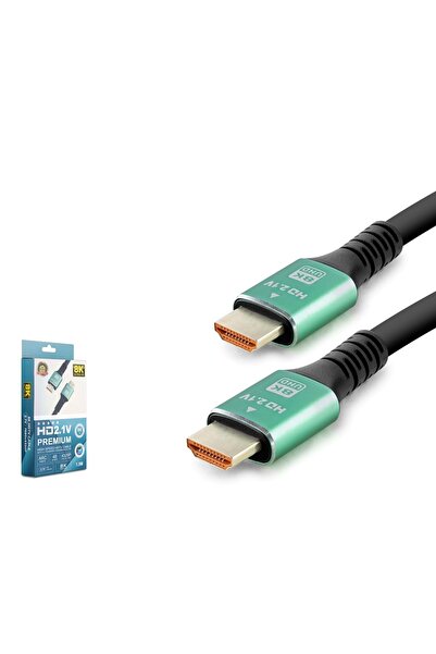 HADRON Hdx2044 Fiber Optic Hdmi Hdtv Kablo Pvc 8K 60Hz 2.1V Od8.0 1.5M Siyah