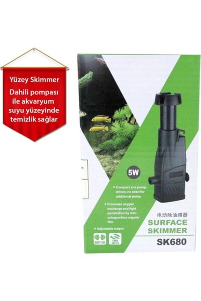 Venusaqua SK-680 Akvaryum Yüzey Temizleyici Filitre