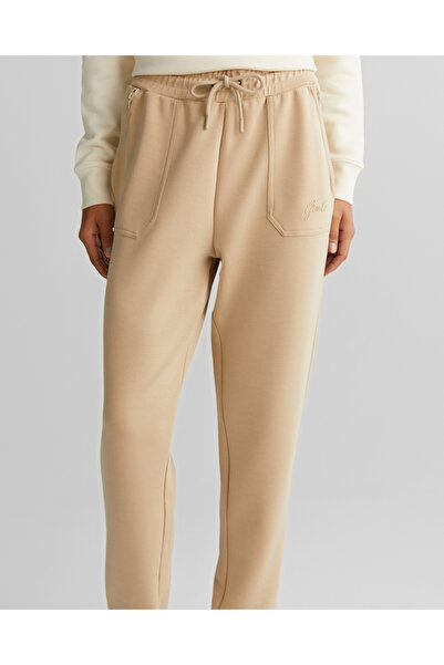 Gant Kadın Bej Regular Fit Logolu Eşofman Altı