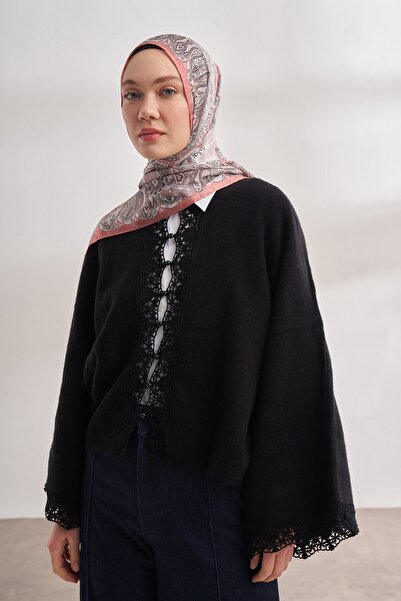 ARMANDA Mystical Pattern Imported Voile Shawl - Πούδρα