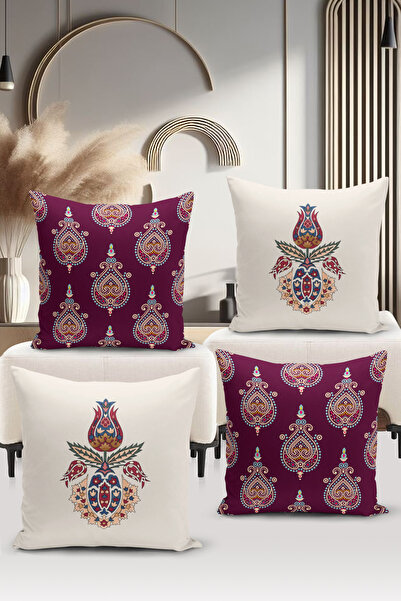 Bertille Home سلسلة رمضان - طقم غطاء وسادة رمي مطبوع رقميًا على الوجهين مكون ...