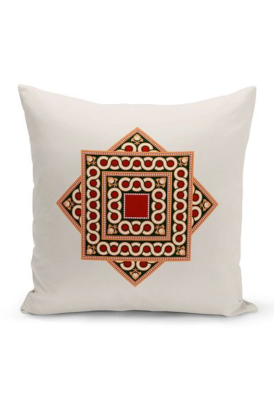 Bertille Home Seria Ramadan - Set de 4 huse de pernă cu imprimare digitală pe două fețe