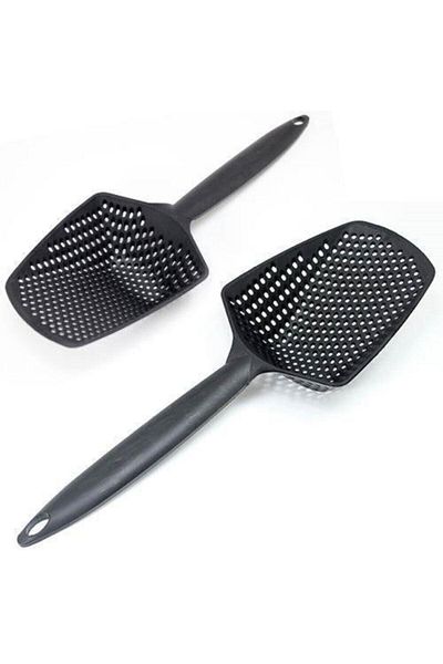 İndiriminVar 2 Pieces Plastic Spoon Ladle with Perforated Strainer