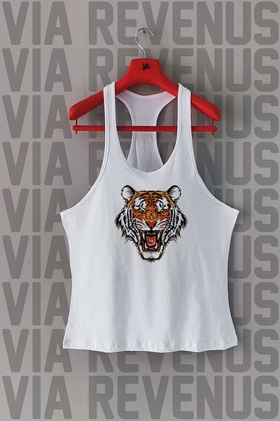 Vordevia Tiger Printed Tank Top Sports Tank Top