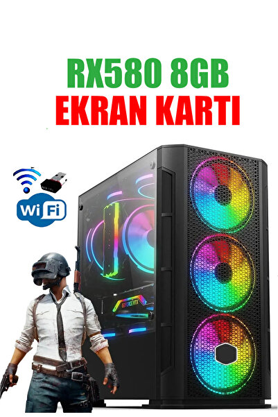 Dmc N111x (PUBG,GTA 5) İ5 3470,16gb RAM,256GB SSD,500GB HDD,8GB RX580,Oyuncu Masaüstü Bilgisayarı
