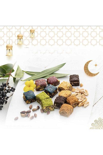 yayla kuruyemiş 1kg Assorted Turkish Baklava and Turkish Delight Set