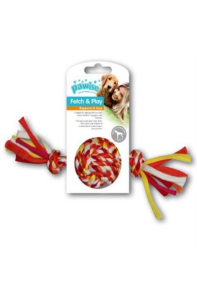 Pawise Colorful 2 Knotted Rope Ball Dog Toy 20 cm