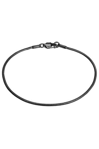 True Rebels Edelstahlarmband Armband Edelstahl Schwarz