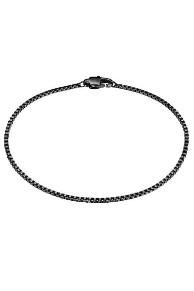True Rebels Edelstahlarmband Armband Edelstahl Schwarz