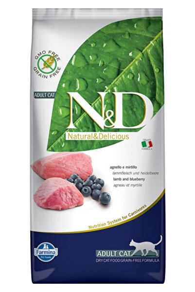 N&D Kuzu Etli Yaban Mersinli Tahılsız Kedi Maması 5 Kg CB7822