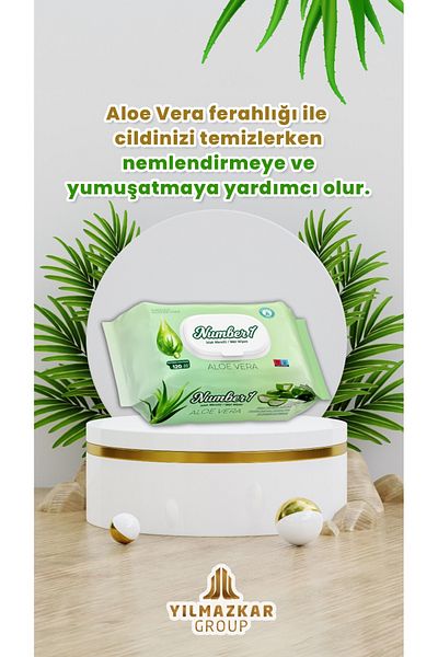 Number 1 Aloe Vera Wet Wipes 12X120