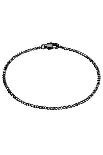 True Rebels Edelstahlarmband Armband Edelstahl Schwarz