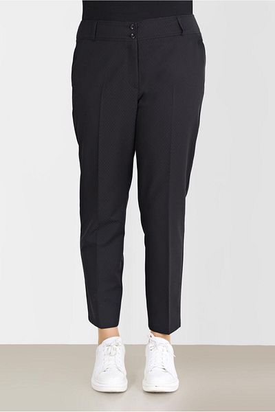 TRENDTESETTÜR Women's Black Classic Cut Trousers 70278