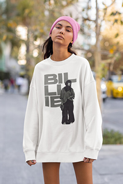 SEVBANO Billie Eilish majica sa štampanim dizajnom, unisex, prevelika, za pev...