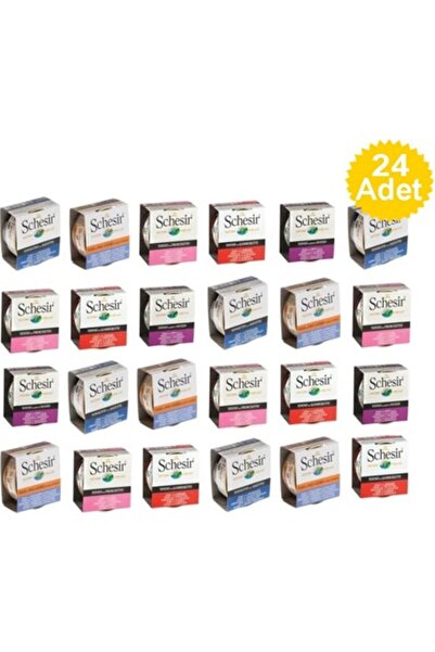 Schesir Karışık Çeşit Kedi Konservesi 24 Adet