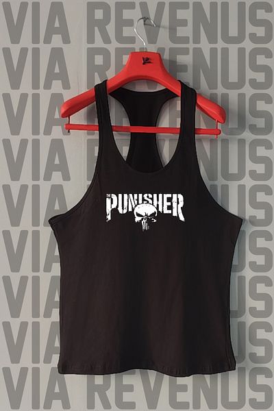 Vordevia Punisher Printed Tank Top Sports Tank Top