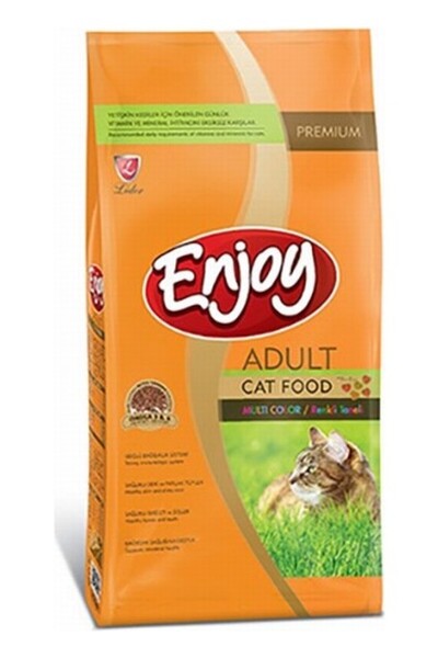 Enjoy Premium Multicolor Tavuklu Yetişkin Kedi Maması 15 KG