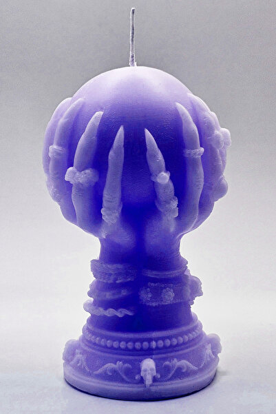 FANTASTİK SANAT ATÖLYESİ Sihirli Küre Tutan Cadı Eli Soya Wax Dekoratif Hediy...