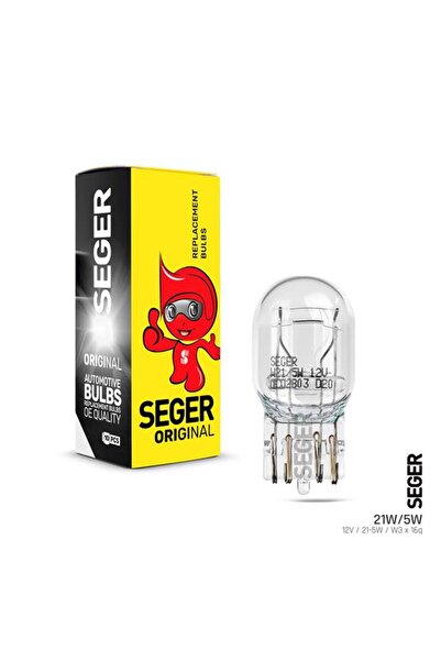 Seger AMPUL W21/5W 12V 21/5W W3X16Q T20 B. DİPSİZ STANDART YENİLEME Uyumlu