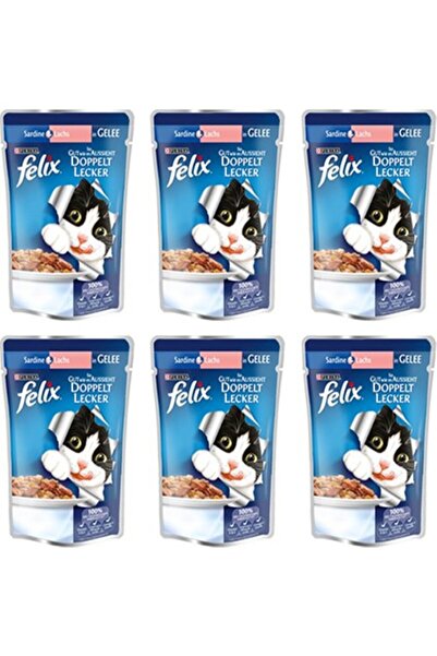 FELIX Purina Çifte Lezzet Somon & Sardalya Yaş Kedi Maması 85 gr (6 AL 5 ÖDE)