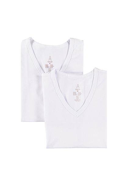 Abdullah Kiğılı 2-Piece V-Neck Cotton Tank Top Set