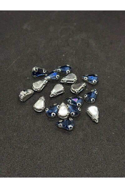 BEİLYS COSMETİCS & ACCESSORY 8x13 (1.3 см) Стъклен камък с форма на капка/кру...