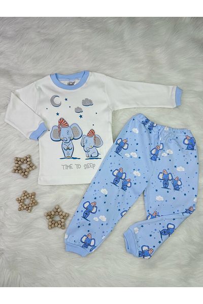 Yollo Kids Set pijamale pentru copii din bumbac - Imprimat elefant