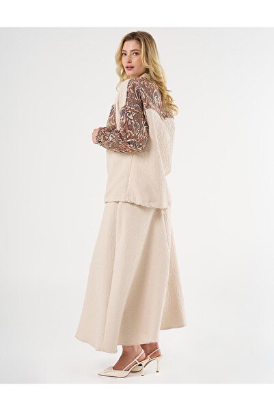 Kayra Κρέμα με υφή με γαρνιτούρα Jacquard