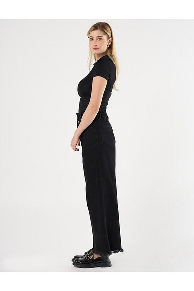 Kayra Black Marine Fit Denim Trousers