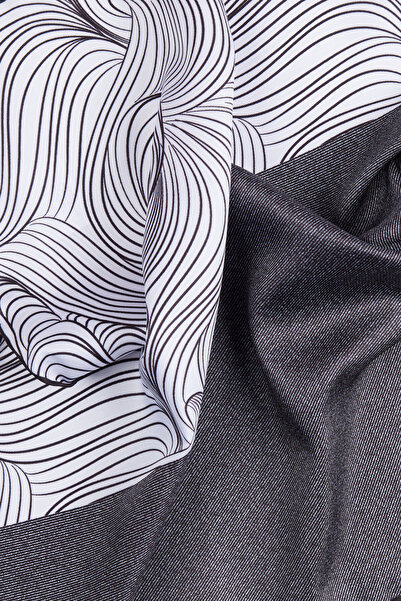 ALTINYILDIZ CLASSICS Men's Black-White Handkerchief