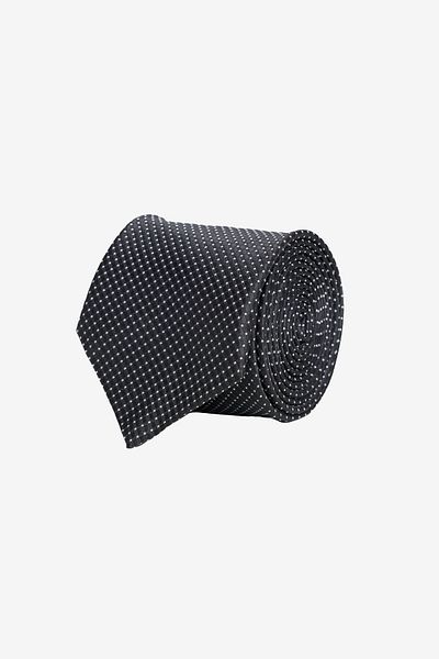 ALTINYILDIZ CLASSICS Men's Black-White Patterned Tie