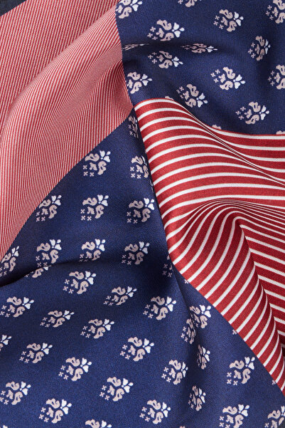 ALTINYILDIZ CLASSICS Чоловіча синьо-бордова хустка