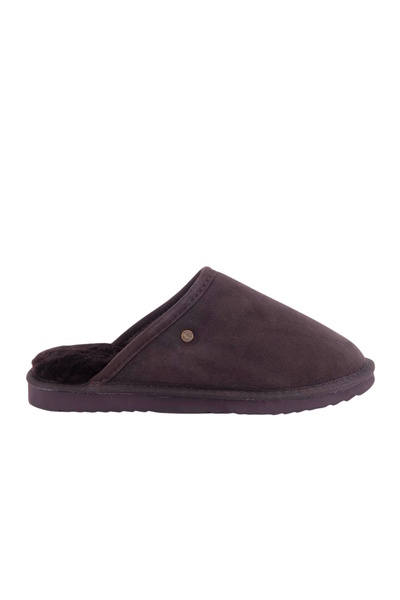Warmbat Australia Hausschuh Classic Unisex Pantoffel Suede Cognac aus Merino-Schafwolle
