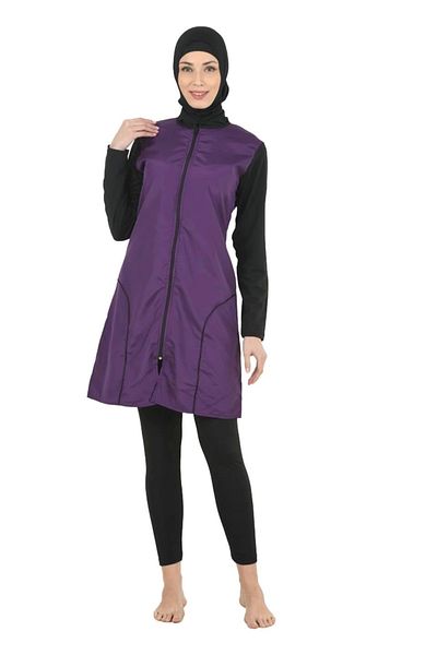 buHillco Fantasy Women's Full Covered Parachute Fabric Hijab Swimsuit