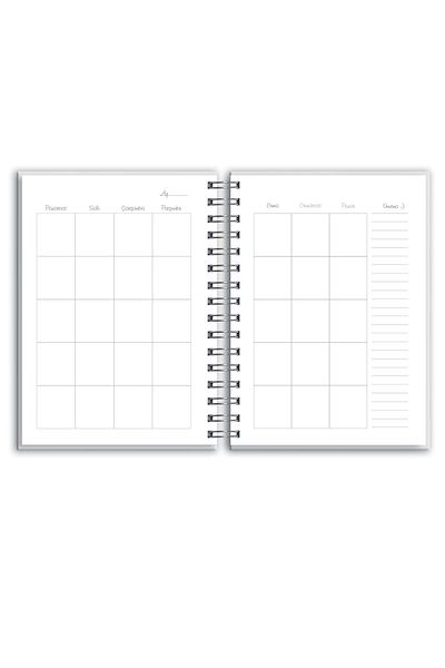 cabuk baskı Colorful Polka Dot Weekly Planner Agenda, A5 Timeless Agenda, Notebook, Sticker gift