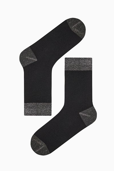 Penti 2-teilige Socken mit glänzendem Knöchel in Schwarz und Grau