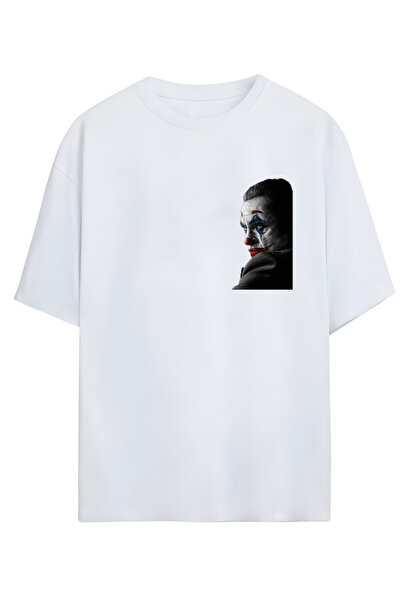 MAGORS Unisex Joker Design - Βαμβακερό μπλουζάκι με στάμπα στην πλάτη και στο στήθος