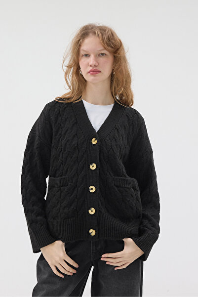 Addax Double Pocket Buttoned Knitwear Cardigan H3388-C13