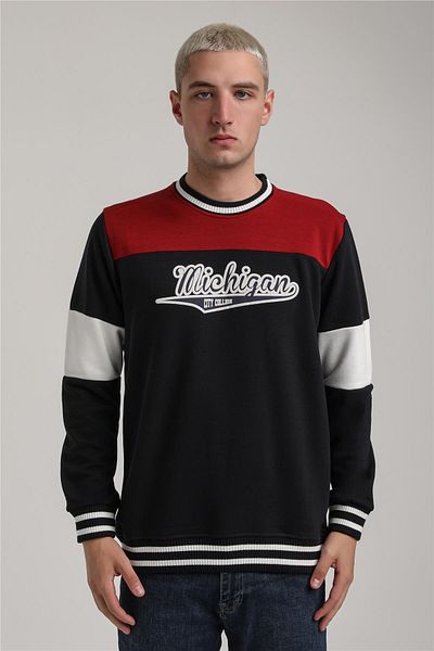 NEW WORLD POLO Crew Neck Navy Slim Fit Sweatshirt 24Fwm60192