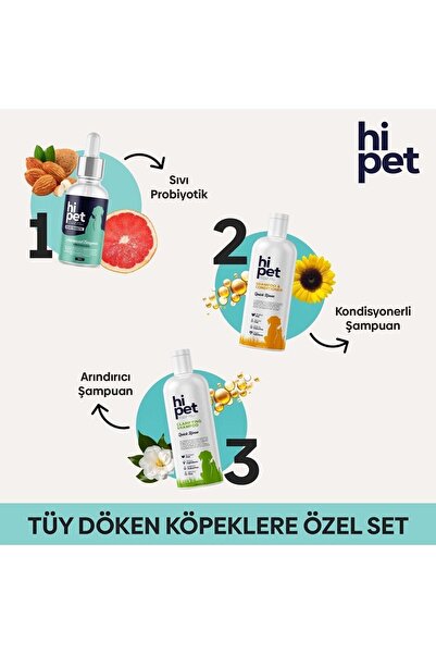 HiPet Tüy Döken Köpeklere Özel Set