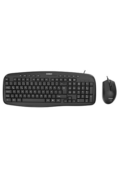 Everest UN-795 Siyah Usb Q Multimedia Klavye + Mouse Set